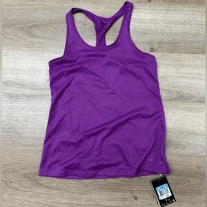 New Nike slim fit purple dry fit tank top size medium